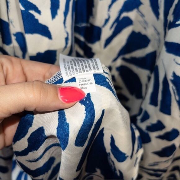 NWT Alexis x Target Blue Botanical Floral Asymmetrical Hem Dress Size 3X - Picture 12 of 12